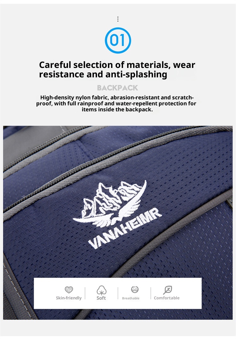 ActiveGo Sports Lare Capacity Water-Resistant Oxford Cloth Campin Backpack Men's Hikin Lon-Distance Travel Women's Luae_voghion.com