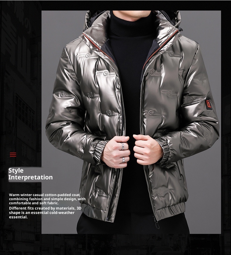 Giacca da uomo invernale con cappuccio, impermeabile, antivento, calda e spessa, in piuma d'anatra bianca, stile autunnale_voghion.com