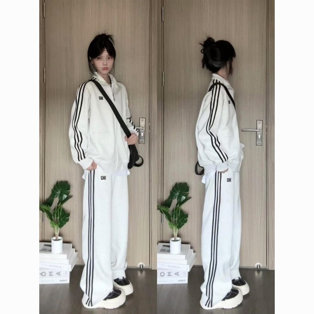 001 Style Petite Girls, Stijlvolle Sweatshirt, Casual Sportset Dames, Losse Pasvorm Voor Lente Herfst, Veelzijdig En Jeugdig_voghion.com