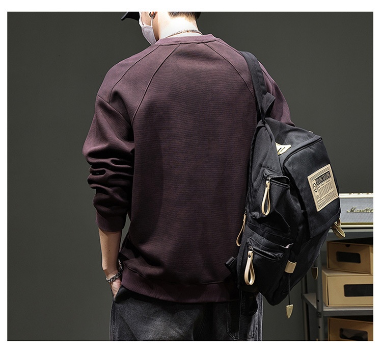 Maglietta a maniche lunghe alla moda in stile americano per uomo, 2025, nuova felpa da uomo di alta qualità, strato di base largo per giovani, per primavera e autunno_voghion.com