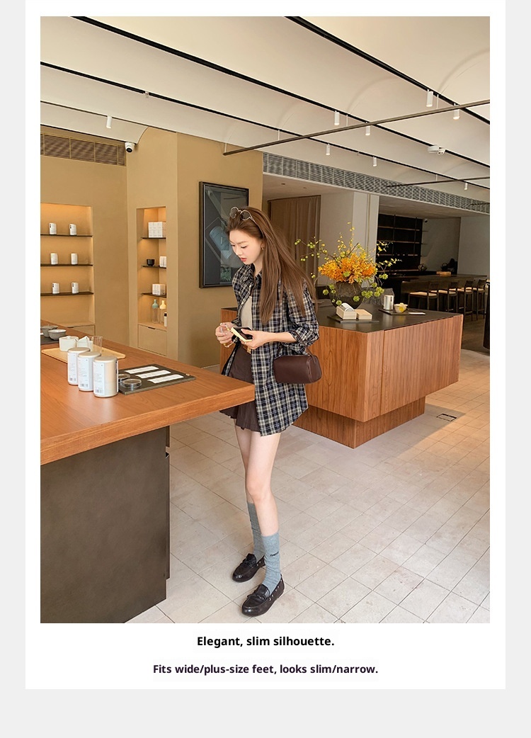 Grape Mom Same In Stock ~ Washed Horse Pattern British Style Bowknot Versatile Comfortable Loafers For Women_voghion.com