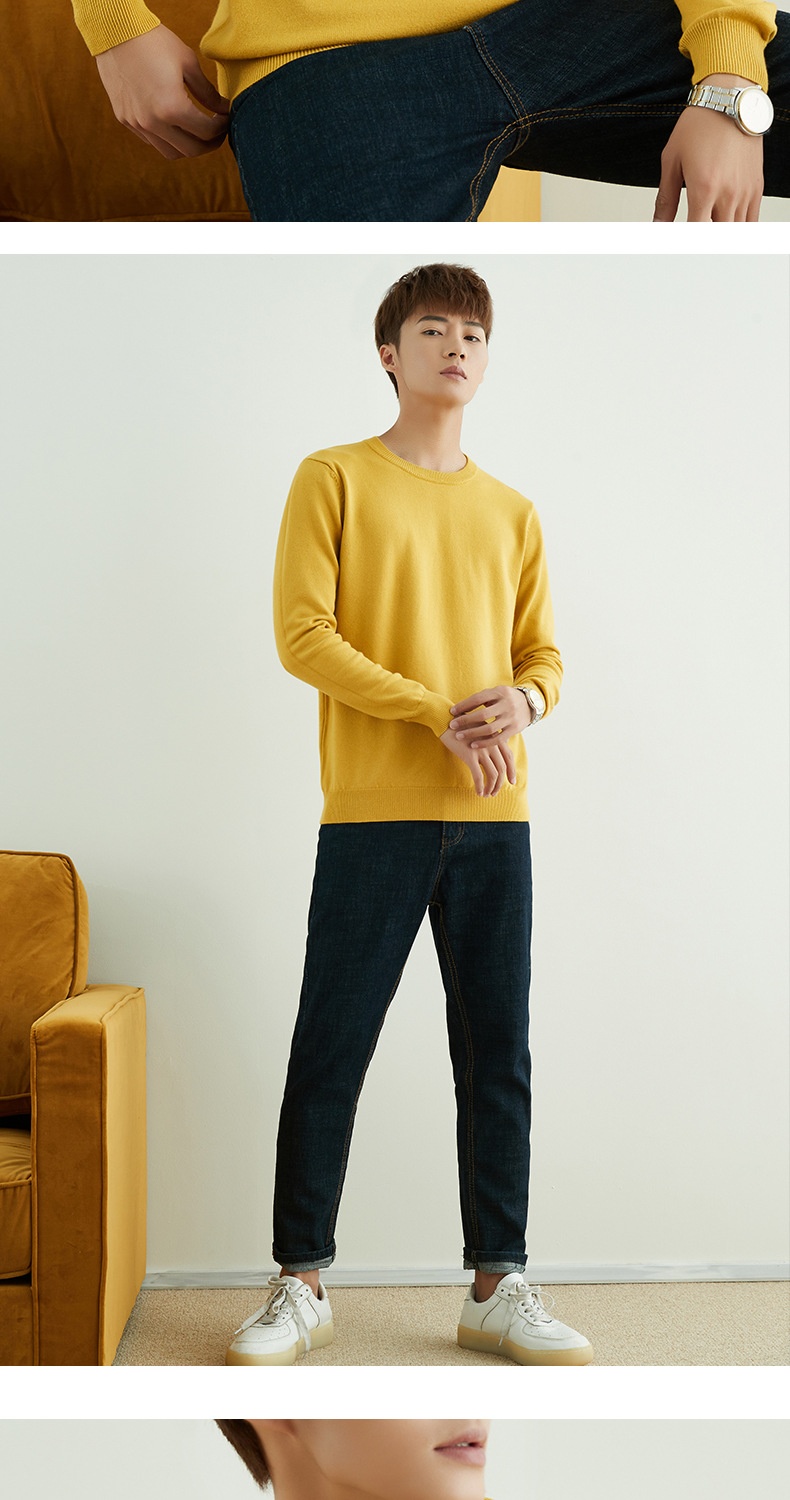 1 maglione girocollo da uomo autunno inverno con scollo a V, ampio, taglie forti, manica lunga, maglia, intimo_voghion.com