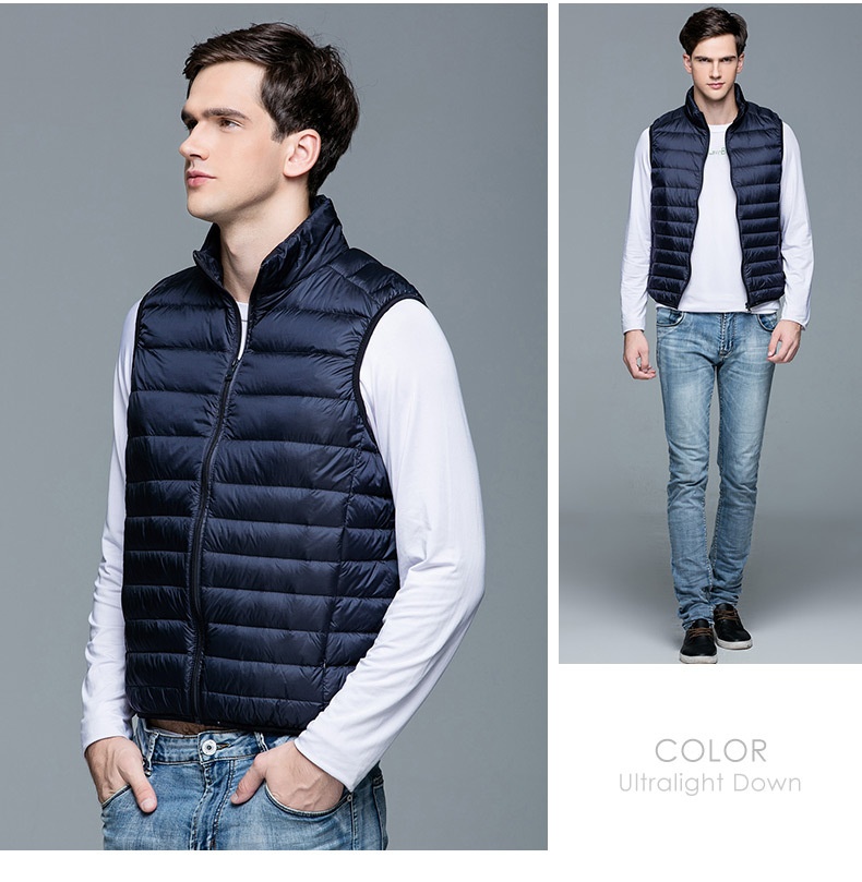 ragazzo 2023 Nuovo Autunno Piumino Moda Uomo Gilet Sottile Invernale Leggero Interno Ed Esterno Gilet_voghion.com