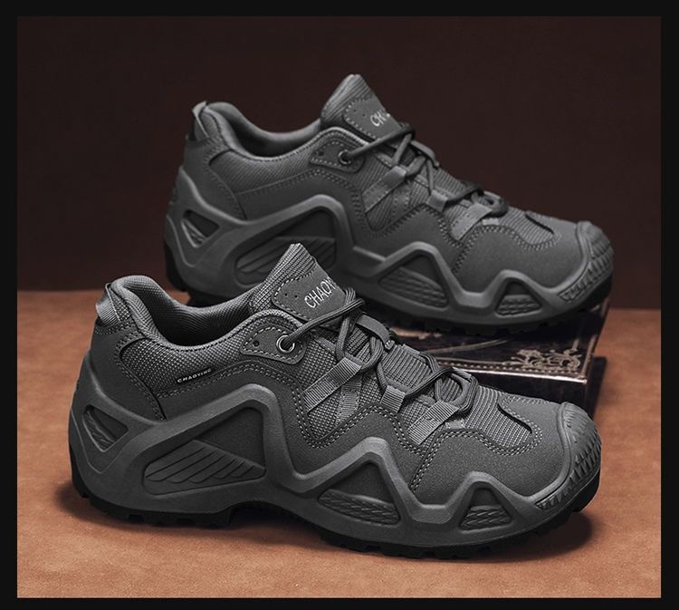 ShoeGlobe Herren 2025 Business Neue rutschfeste Wanderschuhe, strapazierfähige, niedrige, wasserdichte Outdoor-Trekking- und Wüstenstiefel_voghion.com