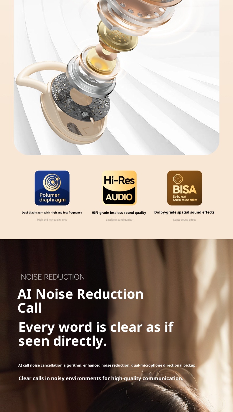 3c M73 Cross-Border Hot-Selling Wireless Bluetooth In-Ear Mini Digital Display Long Battery Life Sleep Noise Cancelling_voghion.com