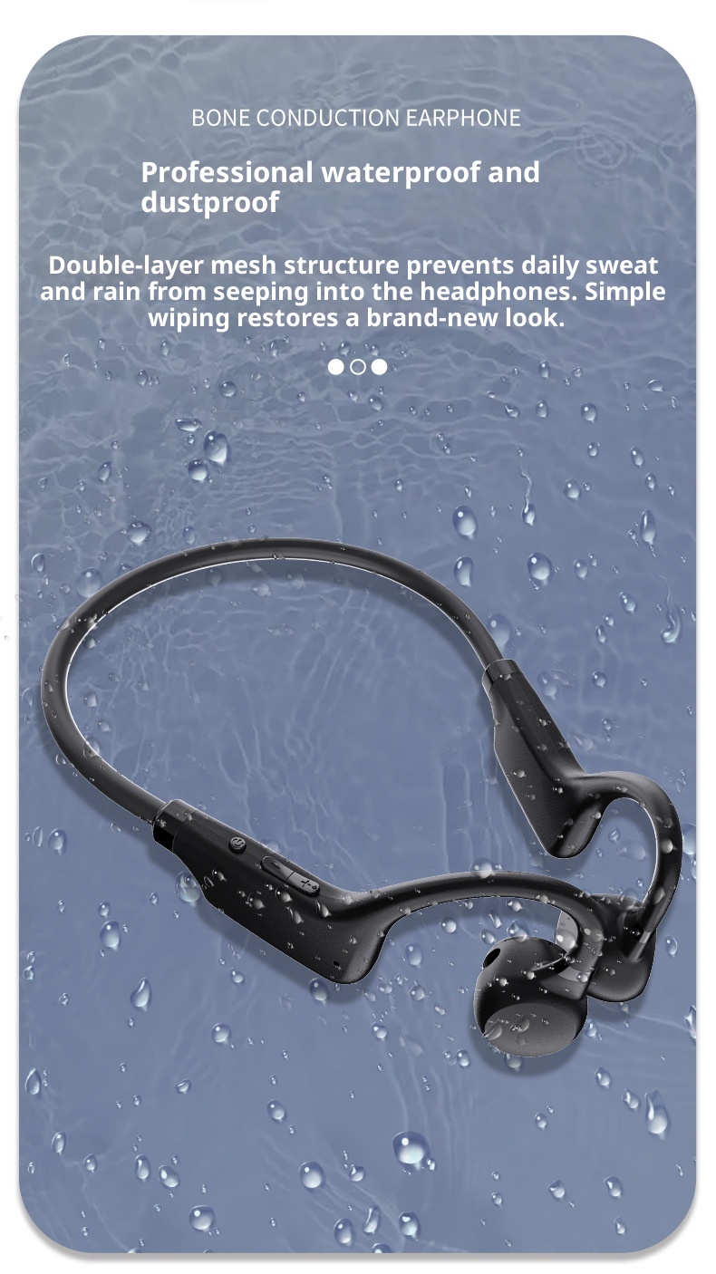 3c Cross-Border New X1 Sound Bluetooth Earphones 5.2 Wireless Bone Conduction Memory Card Ultra-Long Standby Sports Running_voghion.com