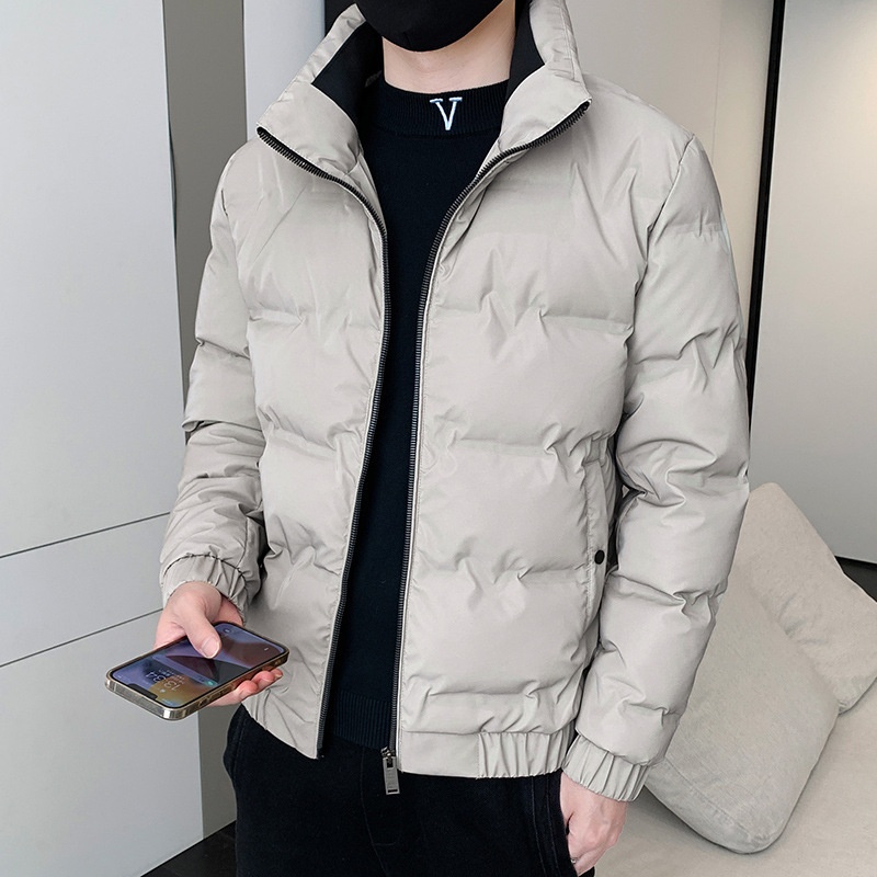 boy 2024 Winter New Men's Jacket Trendy Brand Stand Collar Casual Warm Fashionable White Duck Down Coat For Men_voghion.com