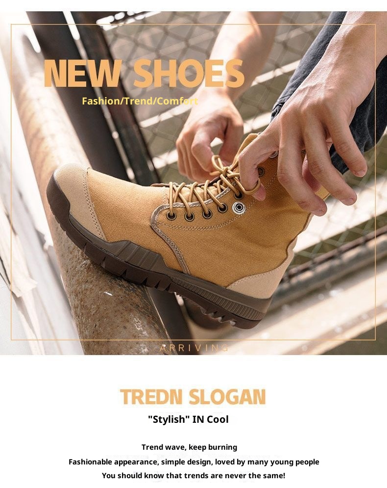 Chaussures montantes ShoeGlobe pour la randonnée en plein air, légères, en toile respirante, antidérapantes, résistantes à l'usure, imperméables et adaptées aux terrains désertiques et au trekking hors-piste._voghion.com