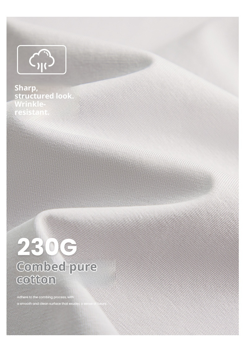 Boy Boy 230g Sonbahar Xinjiang Penye Pamuklu Ağır Sıklet Yuvarlak Yaka Düz Renk Uzun Kollu Erkek Tişörtü Bol Tabanlı Gömlek Bir_voghion.com