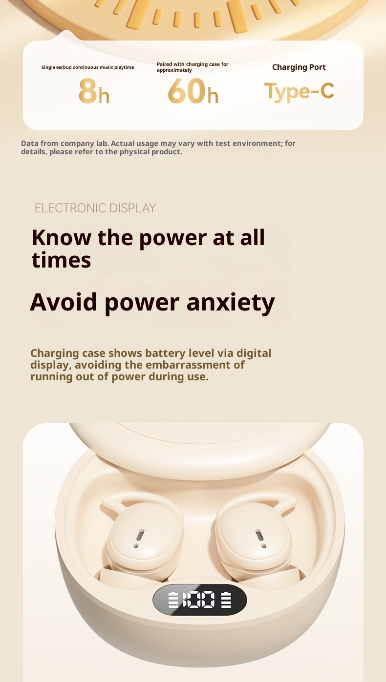 3c M73 Cross-Border Hot-Selling Wireless Bluetooth In-Ear Mini Digital Display Long Battery Life Sleep Noise Cancelling_voghion.com