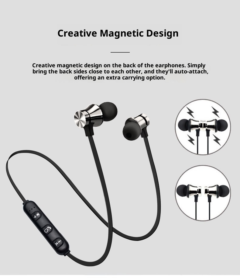 3c XT11 Magnetic Earphones Sports Bluetooth In-Ear Stereo Wireless Gift Factory Wholesale In Stock Noise Cancelling_voghion.com