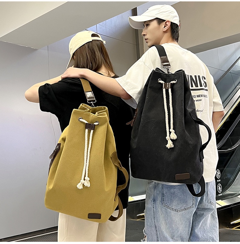 ActiveGo Large Capacity Bucket 2023 New Simple Sports Gym Men's Bag Japanese Style Casual Outdoor Backpack_voghion.com