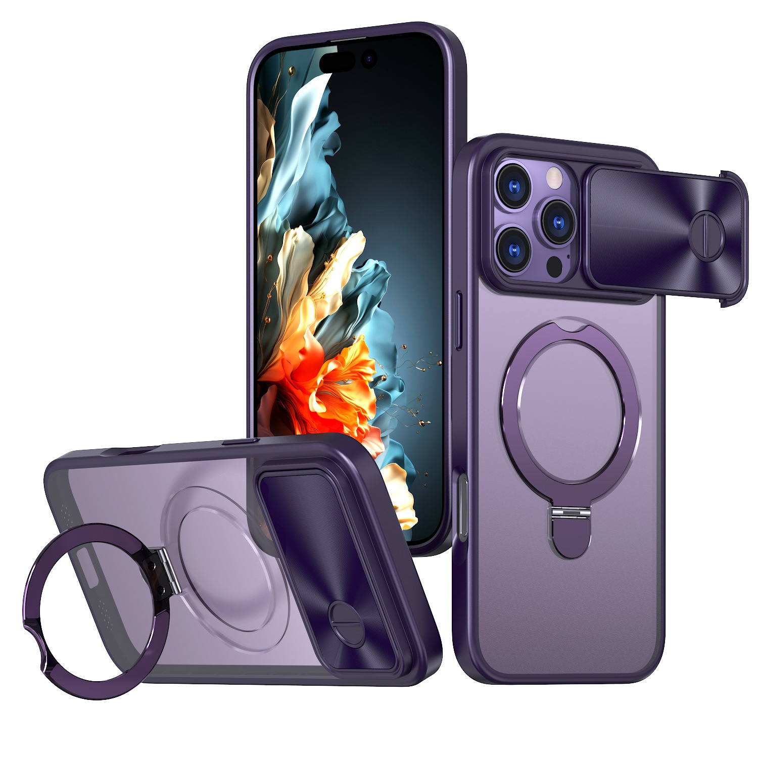 TechGlobe Kompatible Schutzhülle für iPhone 16E: Außergewöhnliche Pop-up-Schutzhülle mit magnetischem Ladeständer und stoßfestem Schutz._voghion.com