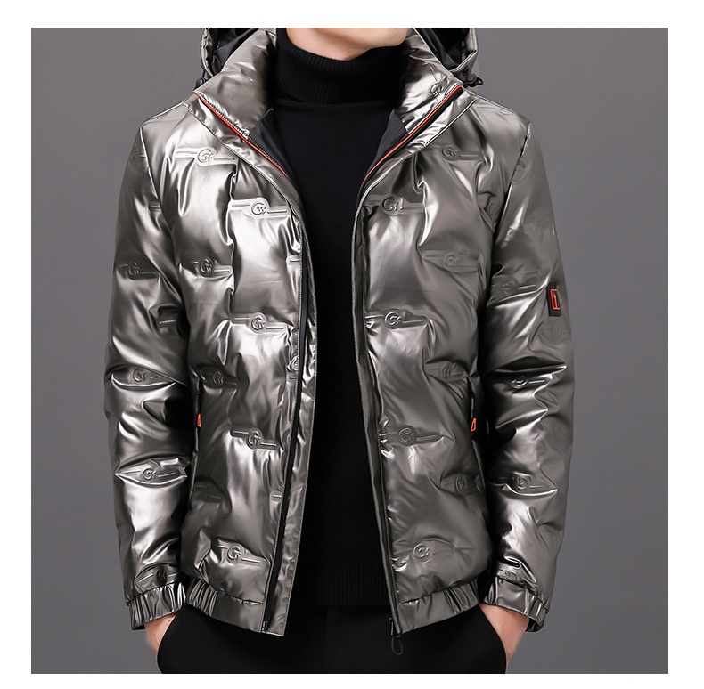 Giacca da uomo invernale con cappuccio, impermeabile, antivento, calda e spessa, in piuma d'anatra bianca, stile autunnale_voghion.com