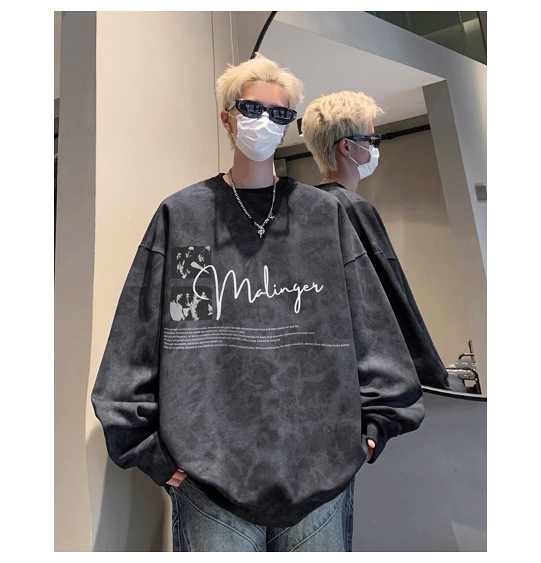 001 Handsome Tie-Dye Sweatshit Set Fo Men Tendy Band Outfit New Ameican Style Fleece Jacket Clothing Matching Men's_voghion.com