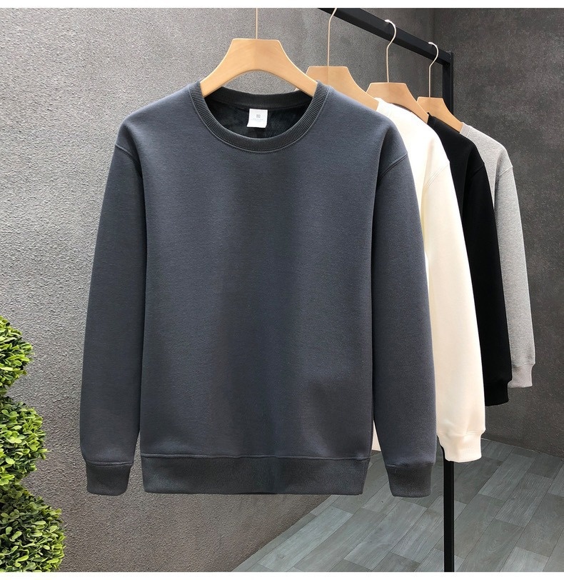 boy Men's Sweatshirt Versatile 2025 Autumn Winter New Round Neck Long Sleeve Trendy Loose Casual Base Shirt_voghion.com