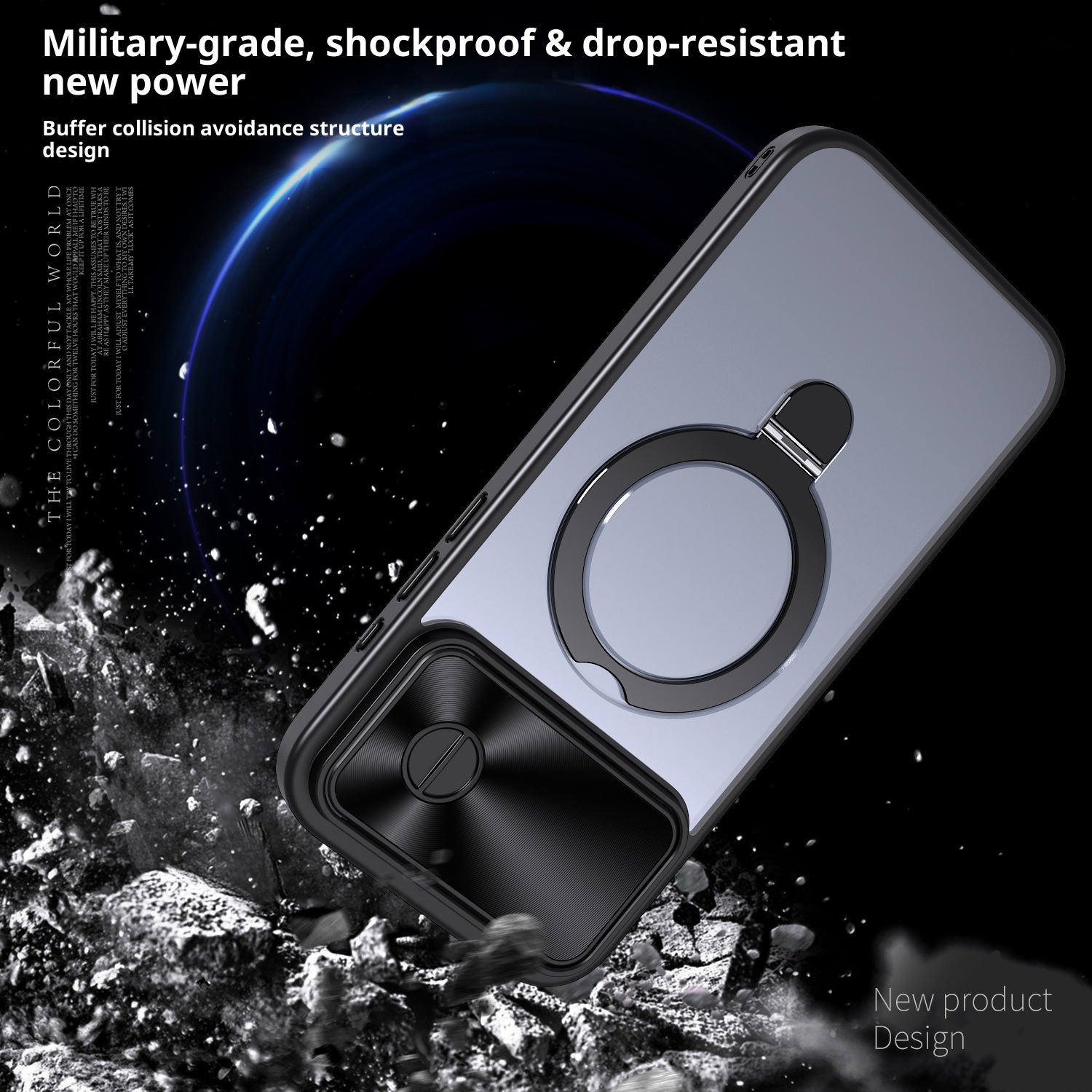 TechGlobe Kompatible Schutzhülle für iPhone 16E: Außergewöhnliche Pop-up-Schutzhülle mit magnetischem Ladeständer und stoßfestem Schutz._voghion.com