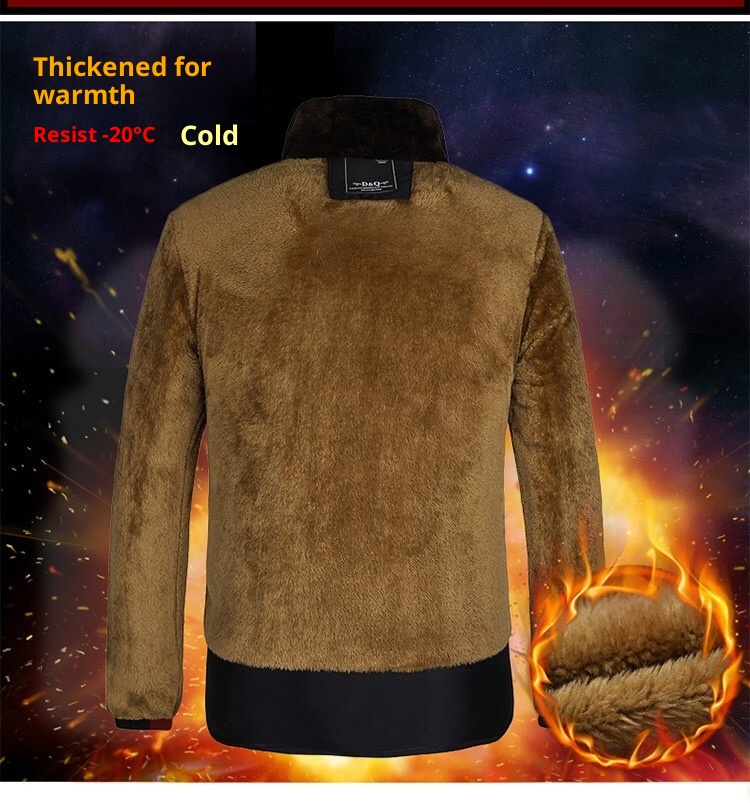 boy Middle-aged Elderly Down Jacket Men, Dad's Thickened And Warm Winter Coat For Ages 60-70, 80, Grandpa's Overcoat_voghion.com