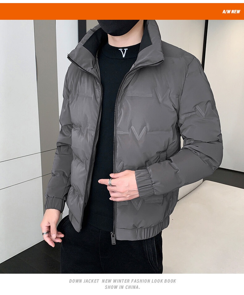 boy 2024 Winter New Men's Jacket Trendy Brand Stand Collar Casual Warm Fashionable White Duck Down Coat For Men_voghion.com