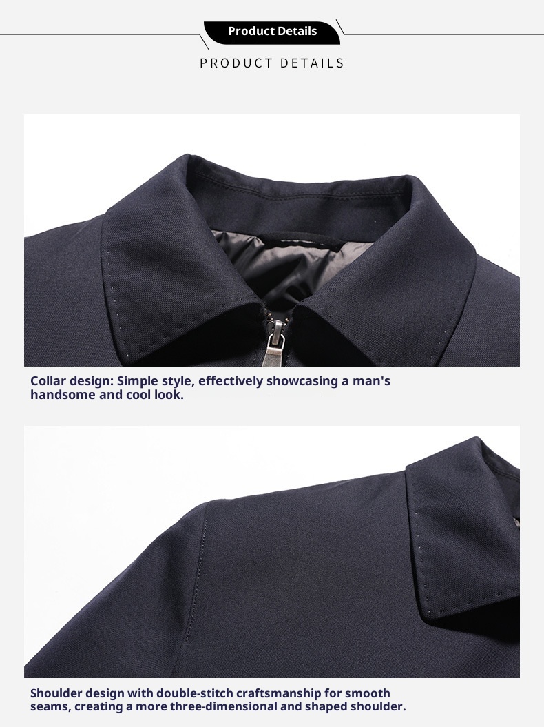 Doudoune chaude et épaisse en duvet de canard pour garçon, col rabattu_voghion.com