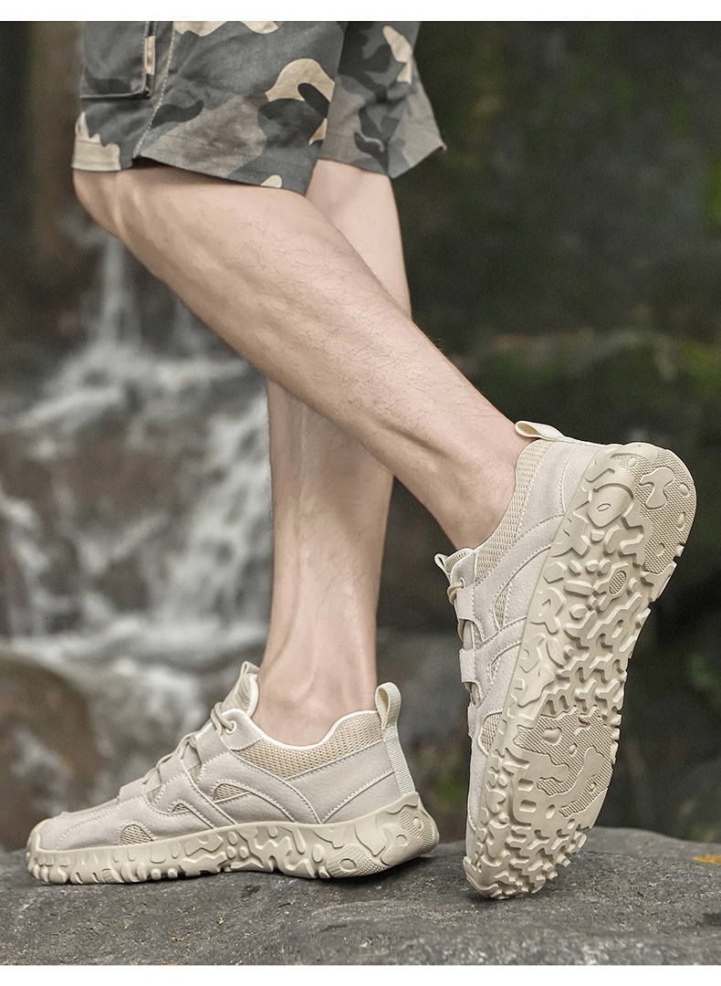 ShoeGlobe Same Style New Spring Summer Mesh Soft Sole Hollow Breathable Non-Slip Casual Outdoor Hiking Sports Men's Shoes_voghion.com