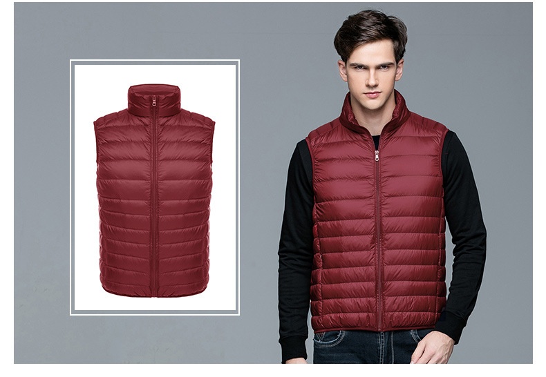 ragazzo 2023 Nuovo Autunno Piumino Moda Uomo Gilet Sottile Invernale Leggero Interno Ed Esterno Gilet_voghion.com