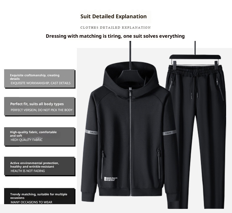 001 Cardigan con cappuccio spesso foderato in pile, di alta qualità, per uomo, autunno inverno, nuovo, casual, sportivo, taglie forti_voghion.com