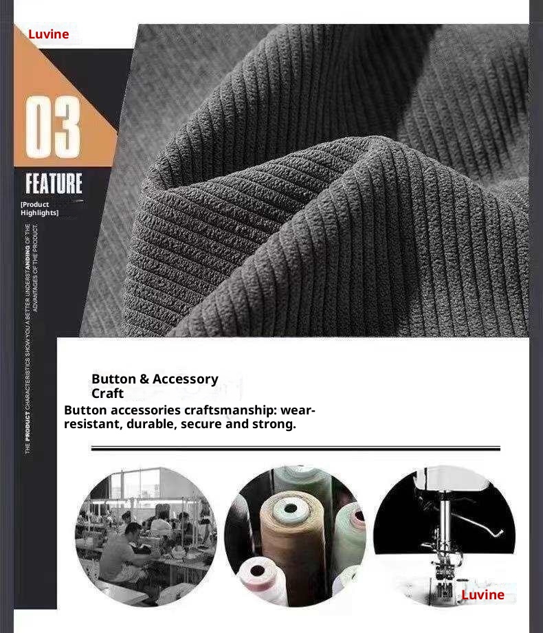 1 2025 Nuova giacca da lavoro casual in velluto a coste da uomo, foderata in pile, per autunno inverno, per uomini giovani e di mezza età_voghion.com