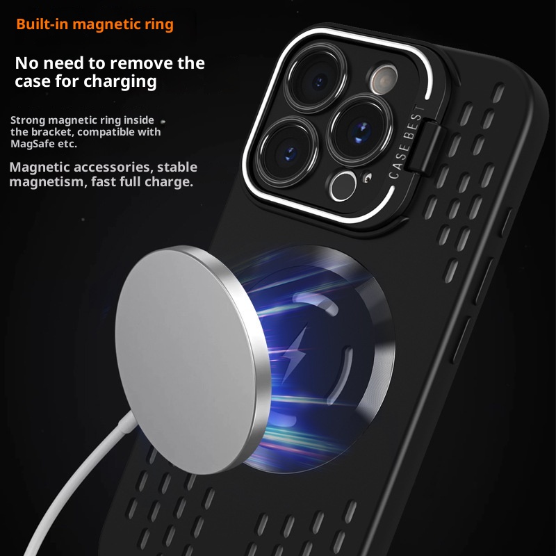 TechGlobe Lightning CD Pattern compatibile con 16 telefoni con supporto invisibile per iPhone 14, custodia morbida in silicone magnetica per iPhone 15 Pro Max_voghion.com