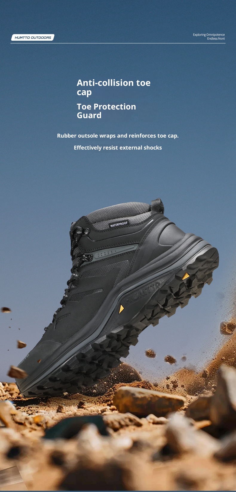 ShoeGlobe Hantu Outdoor Hiking Men, Autumn And Winter New High-top Anti-slip Waterproof Cushioning Wear-resistant Breathable_voghion.com