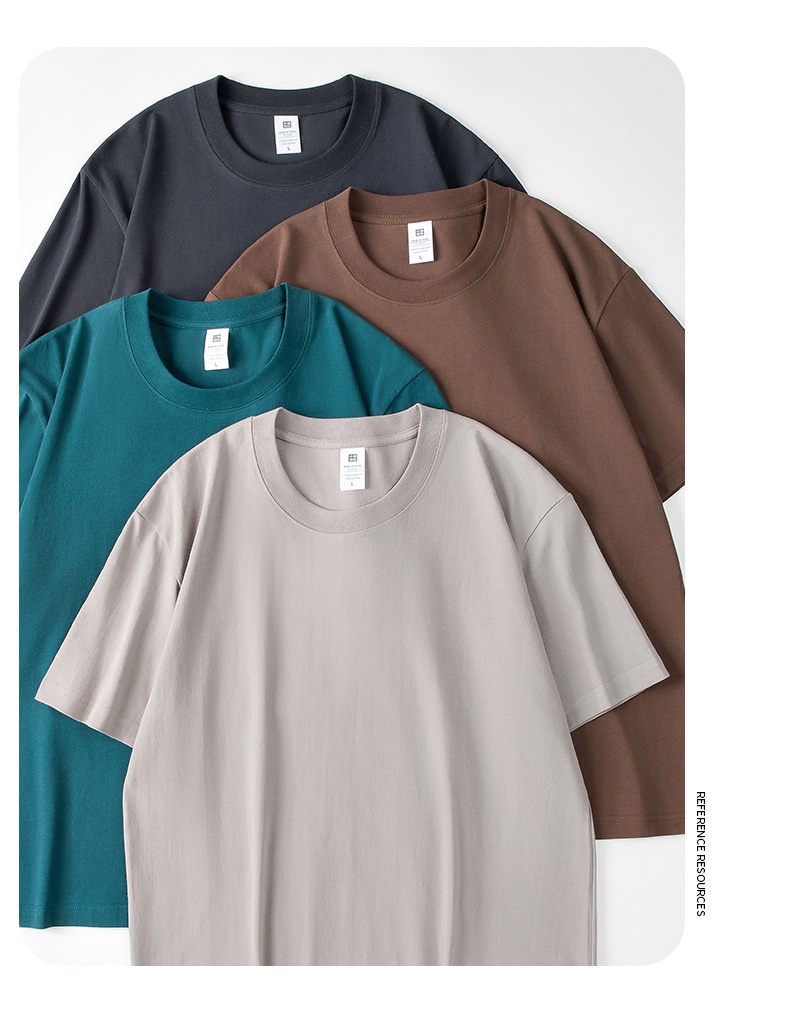 Maglietta bianca da uomo a maniche corte in puro cotone Xinjiang 230g, selezione Boy Premium, 2025_voghion.com