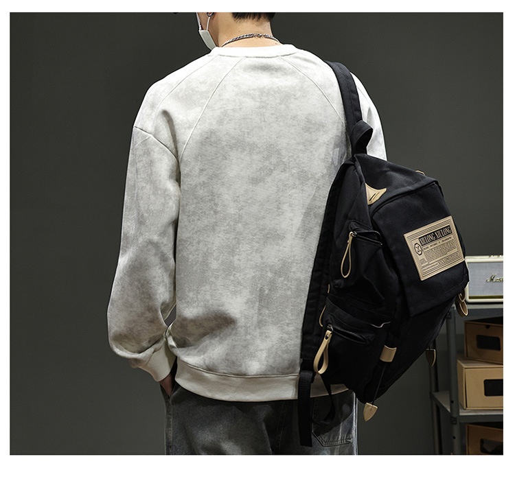 Maglietta a maniche lunghe alla moda in stile americano per uomo, 2025, nuova felpa da uomo di alta qualità, strato di base largo per giovani, per primavera e autunno_voghion.com