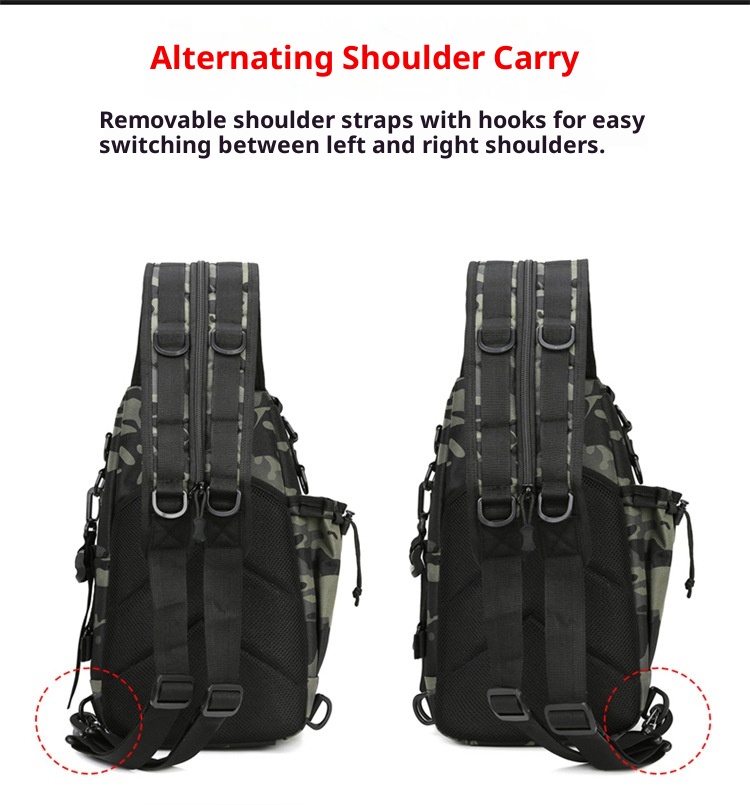 ActiveGo Factory Direct New Multi-Use Men's Large Capacity Multi-Functional Lure Backpack Shoulder Crossbody Chest Bag_voghion.com