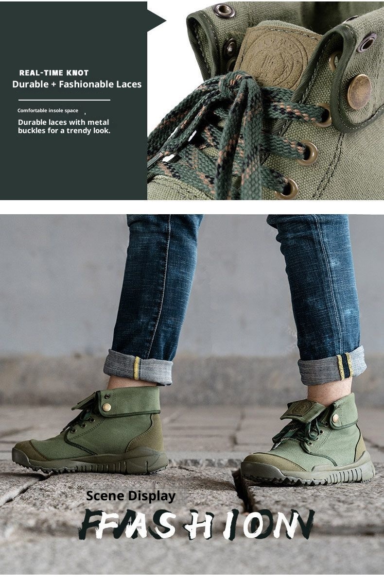 Chaussures montantes ShoeGlobe pour la randonnée en plein air, légères, en toile respirante, antidérapantes, résistantes à l'usure, imperméables et adaptées aux terrains désertiques et au trekking hors-piste._voghion.com