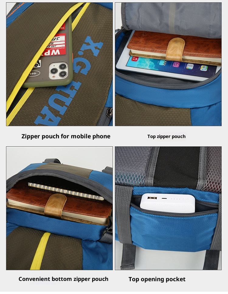 Zaino estivo ActiveGo, nuovo, da trekking, per sport all'aria aperta, a doppia spalla, per uomo, grande capacità, campeggio, viaggi, resistente all'usura_voghion.com