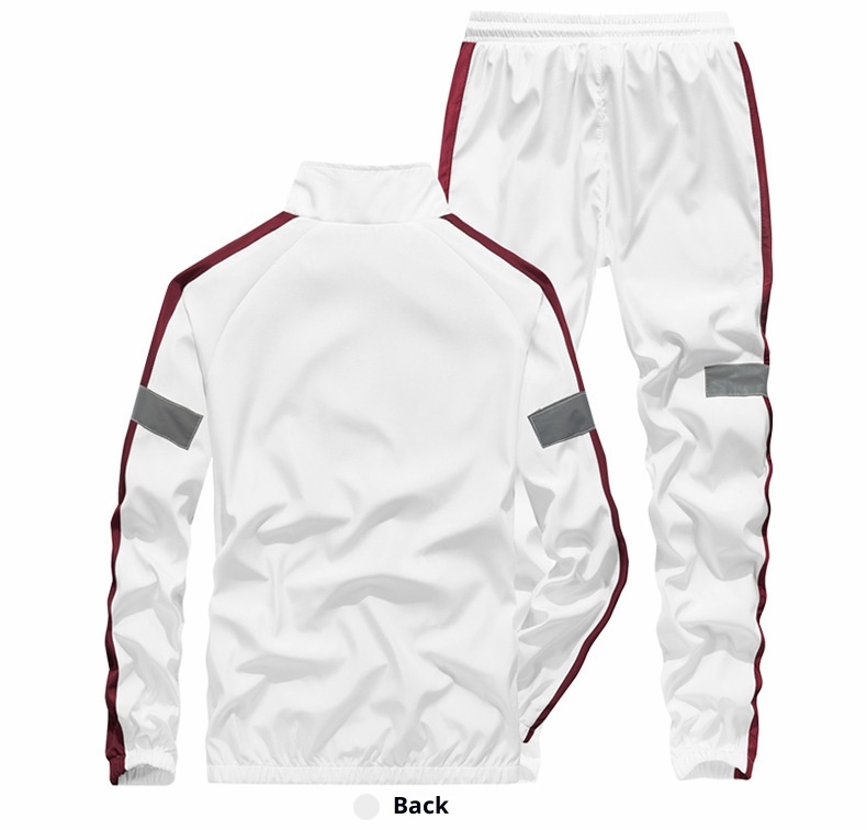 001 Neuer lässiger, dünner Stehkragen-Sport-Zweiteiler für Herren, Frühling/Herbst, Trendy 3225_voghion.com