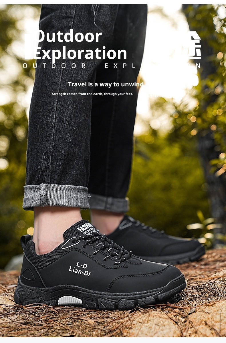 ShoeGlobe Safety 2024 Winter New Outdoor Hiking Non-Slip Trendy Men's Work Thick-Soled Large Size Casual Shoes_voghion.com