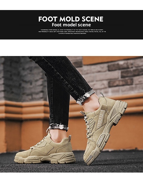 ShoeGlobe Herren Martin Boots Sommer Neu Dicke Sohle Höhenvergrößerung Wasserdicht Rutschfest Freizeit Sport Wandern Arbeit Sicherheit Trendy_voghion.com