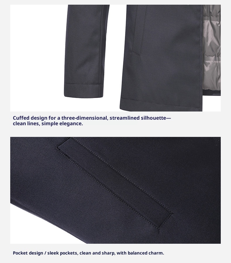 Doudoune chaude et épaisse en duvet de canard pour garçon, col rabattu_voghion.com