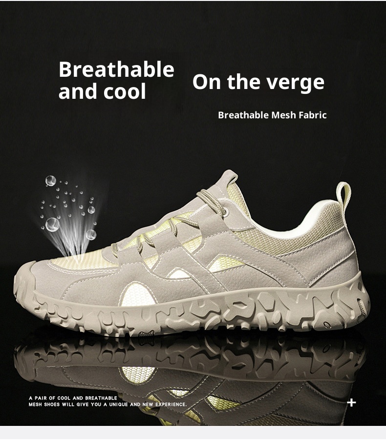 ShoeGlobe Same Style New Spring Summer Mesh Soft Sole Hollow Breathable Non-Slip Casual Outdoor Hiking Sports Men's Shoes_voghion.com