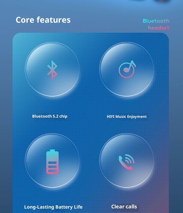 3c V9 Auricolari Bluetooth True Wireless con Display Digitale, Over-Ear, In-Ear, con Cancellazione del Rumore, Batteria a Lunga Durata, Vendita all'Ingrosso_voghion.com