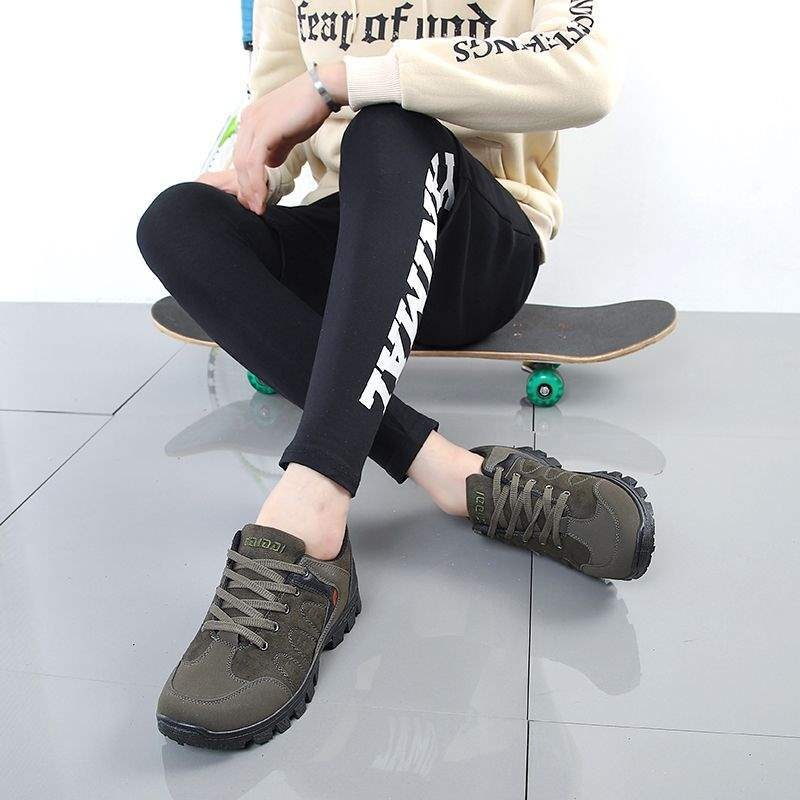 ShoeGlobe Chaussures de randonnée ShoeGlobe Nouvelles chaussures de trekking d'extérieur antidérapantes et imperméables, légères, pour l'automne, la pêche, le travail et les voyages, pour hommes, à semelle épaisse_voghion.com