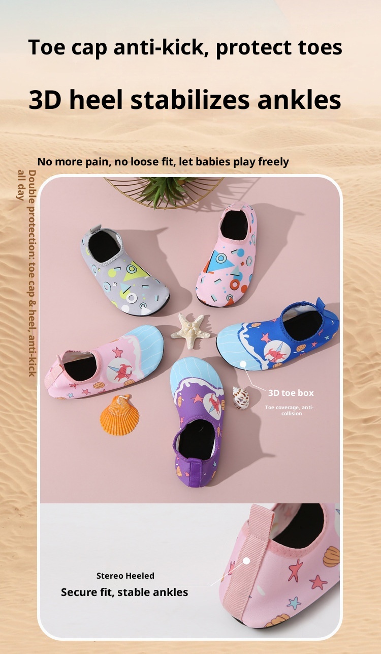 Scarpe da spiaggia per bambini, antiscivolo, anti-taglio, per bambini e bambine, adatte per parchi acquatici, anti-sabbia, delicate sulla pelle, per nuotare, guadare e torrente_voghion.com