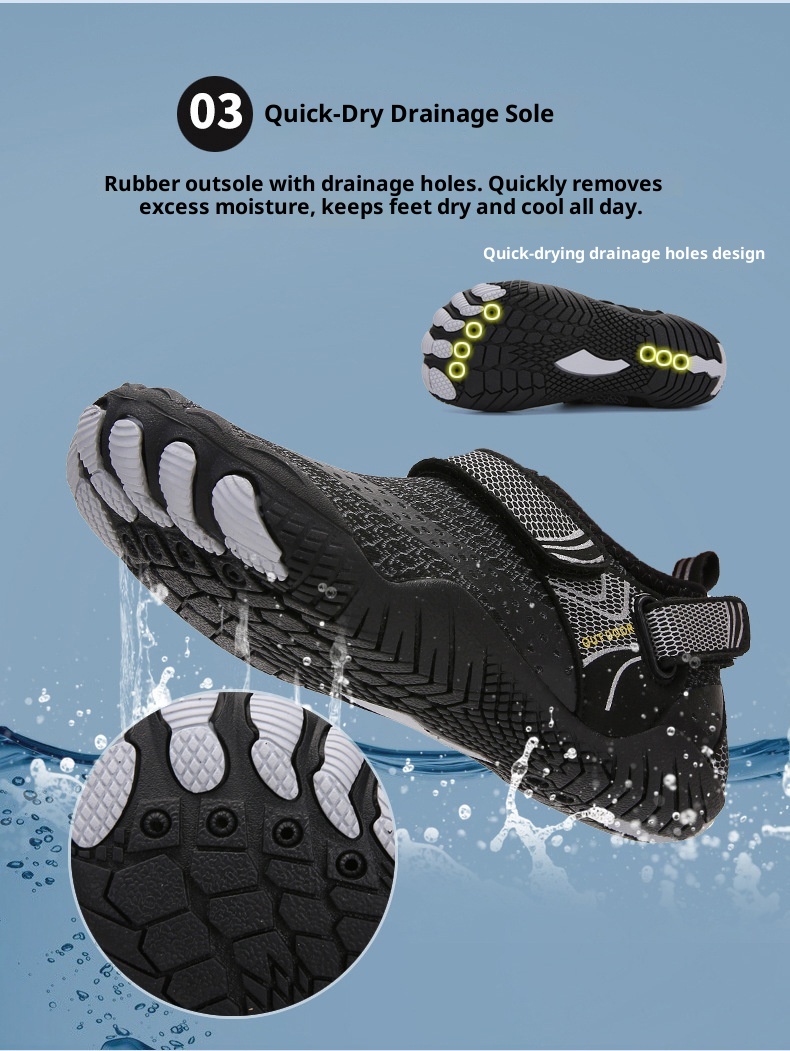 Parent-Child Water Stream Shoes, Men Women Beach Non-Slip Thick Sole Quick-Dry Beachside Swimming For Children And_voghion.com