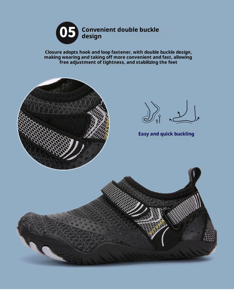 Parent-Child Water Stream Shoes, Men Women Beach Non-Slip Thick Sole Quick-Dry Beachside Swimming For Children And_voghion.com