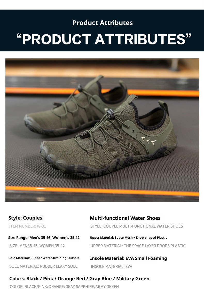 Swimming Indoor Fitness Treadmill Sports Outdoor Stream Trekking Breathable Wading Quick-Dry Fishing Shoes_voghion.com