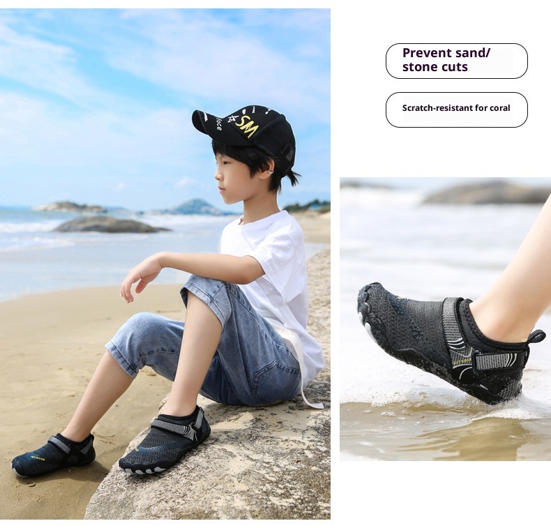 Parent-Child Water Stream Shoes, Men Women Beach Non-Slip Thick Sole Quick-Dry Beachside Swimming For Children And_voghion.com