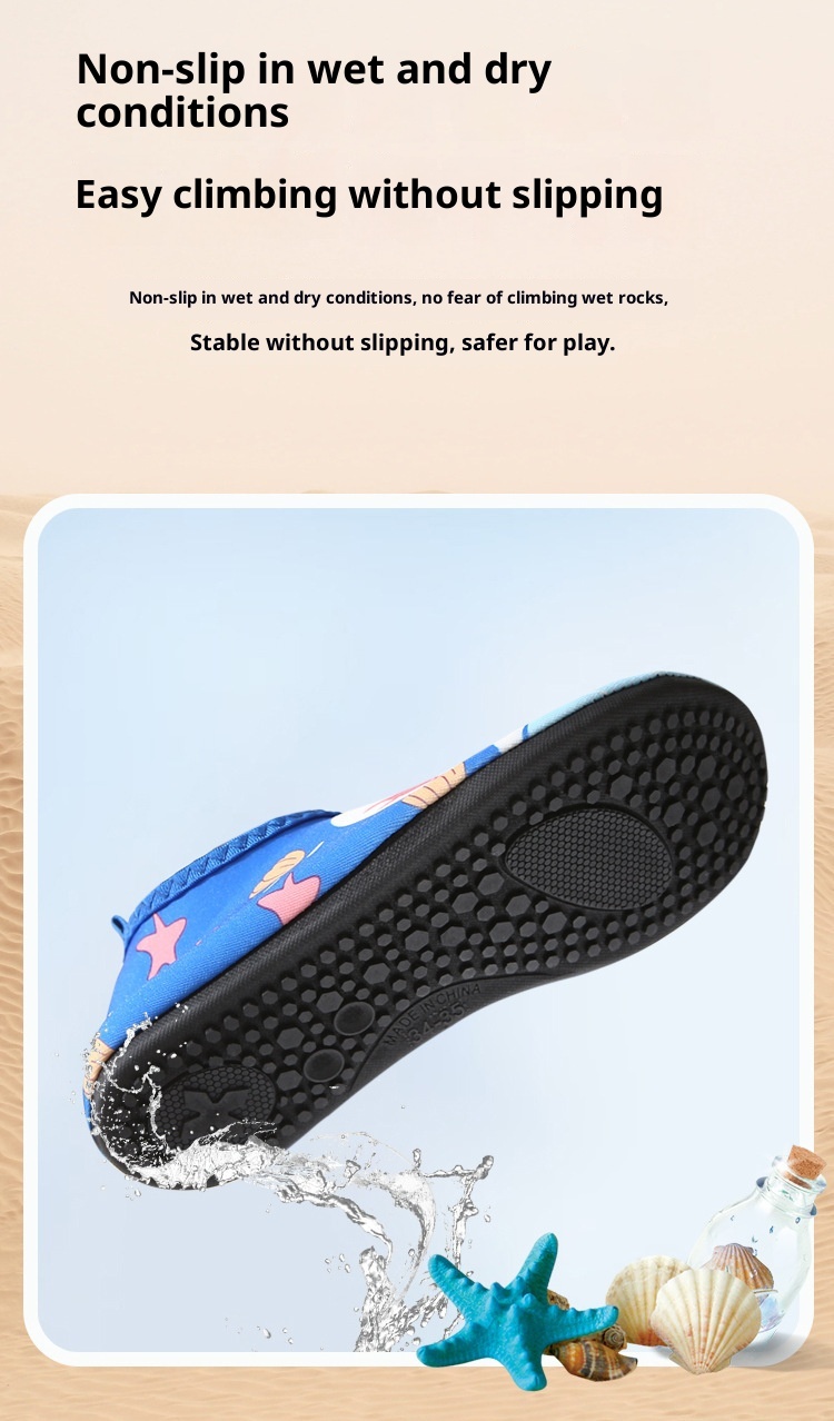 Scarpe da spiaggia per bambini, antiscivolo, anti-taglio, per bambini e bambine, adatte per parchi acquatici, anti-sabbia, delicate sulla pelle, per nuotare, guadare e torrente_voghion.com