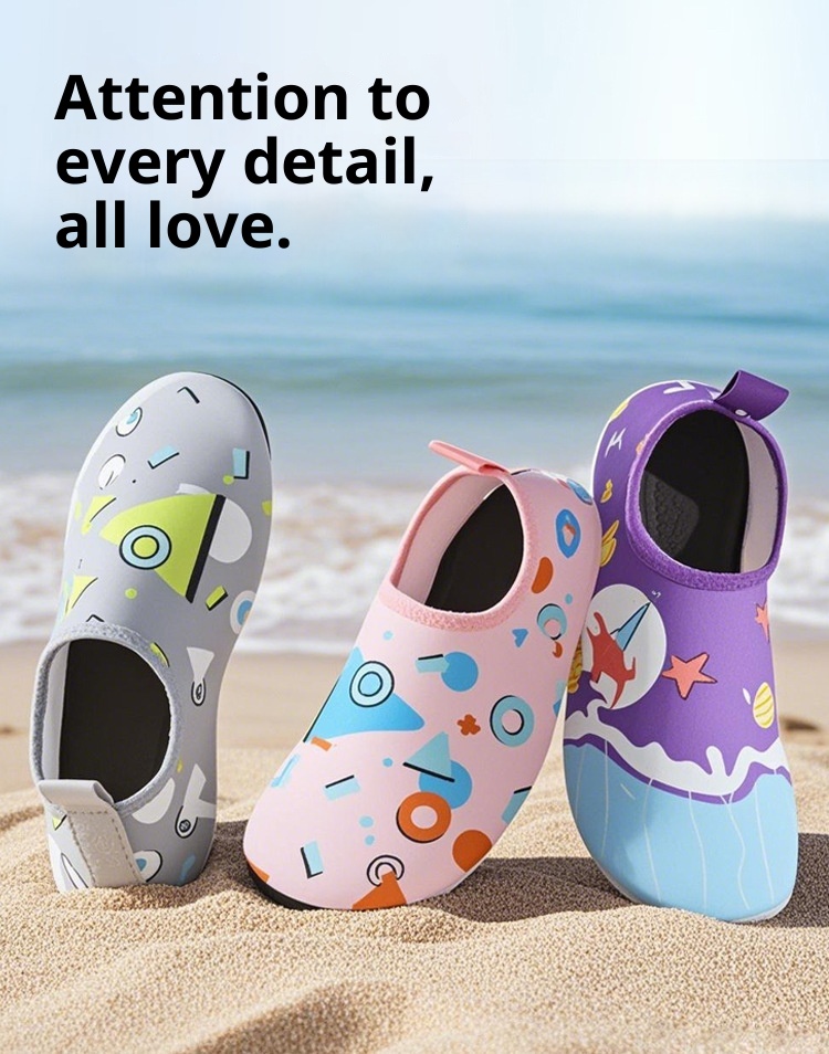 Scarpe da spiaggia per bambini, antiscivolo, anti-taglio, per bambini e bambine, adatte per parchi acquatici, anti-sabbia, delicate sulla pelle, per nuotare, guadare e torrente_voghion.com