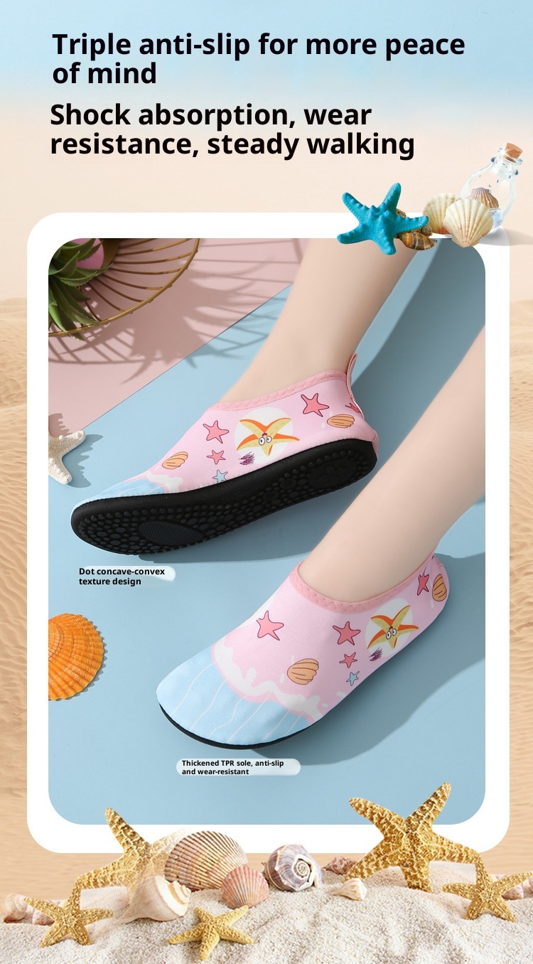 Scarpe da spiaggia per bambini, antiscivolo, anti-taglio, per bambini e bambine, adatte per parchi acquatici, anti-sabbia, delicate sulla pelle, per nuotare, guadare e torrente_voghion.com